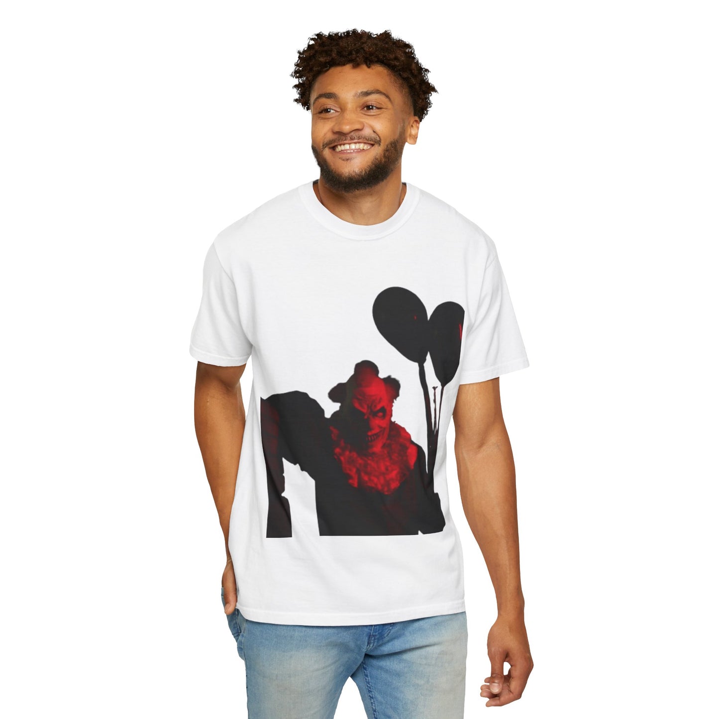 Chilling Horror T-Shirt with Sinister Clown Design