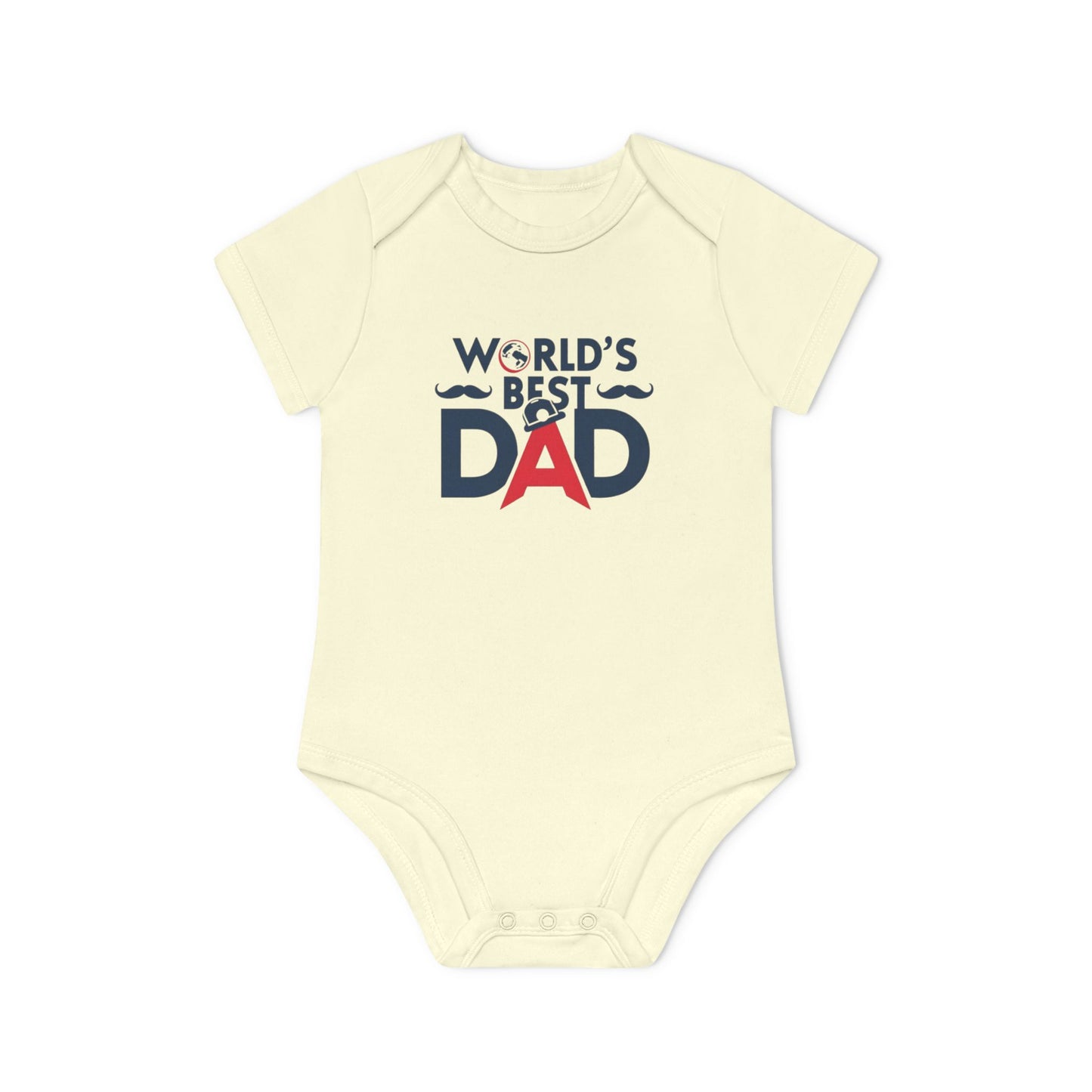 World's Best Dad Organic Baby Bodysuit - Perfect Gift for Father's Day