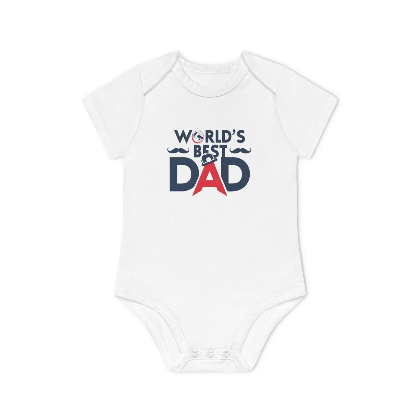 World's Best Dad Organic Baby Bodysuit - Perfect Gift for Father's Day