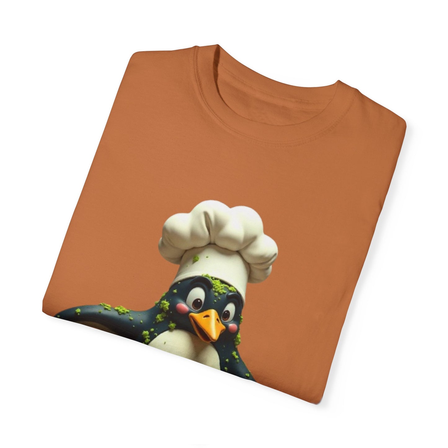 Chef Penguin Garment-Dyed T-Shirt - Cute Cooking Tee for Food Lovers