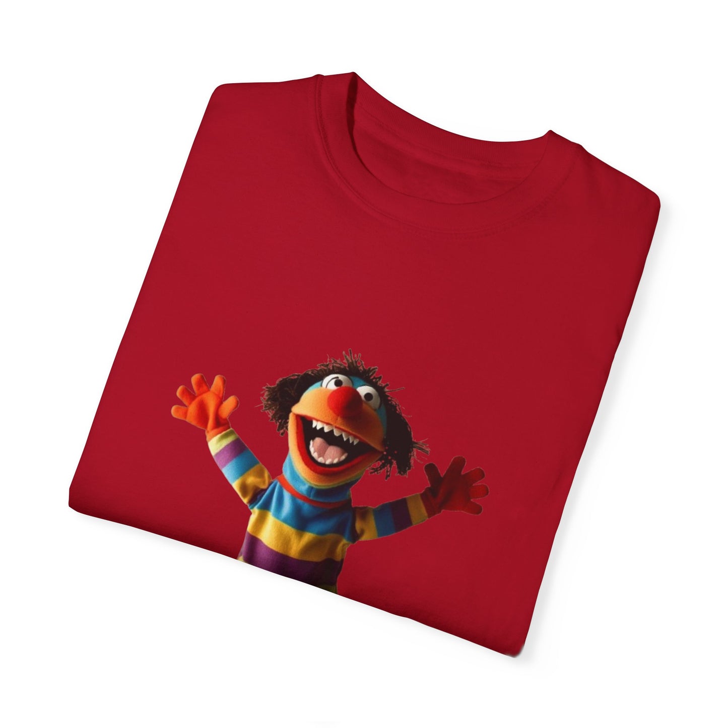 Playful Garment-Dyed T-Shirt - Retro Animal Character Design