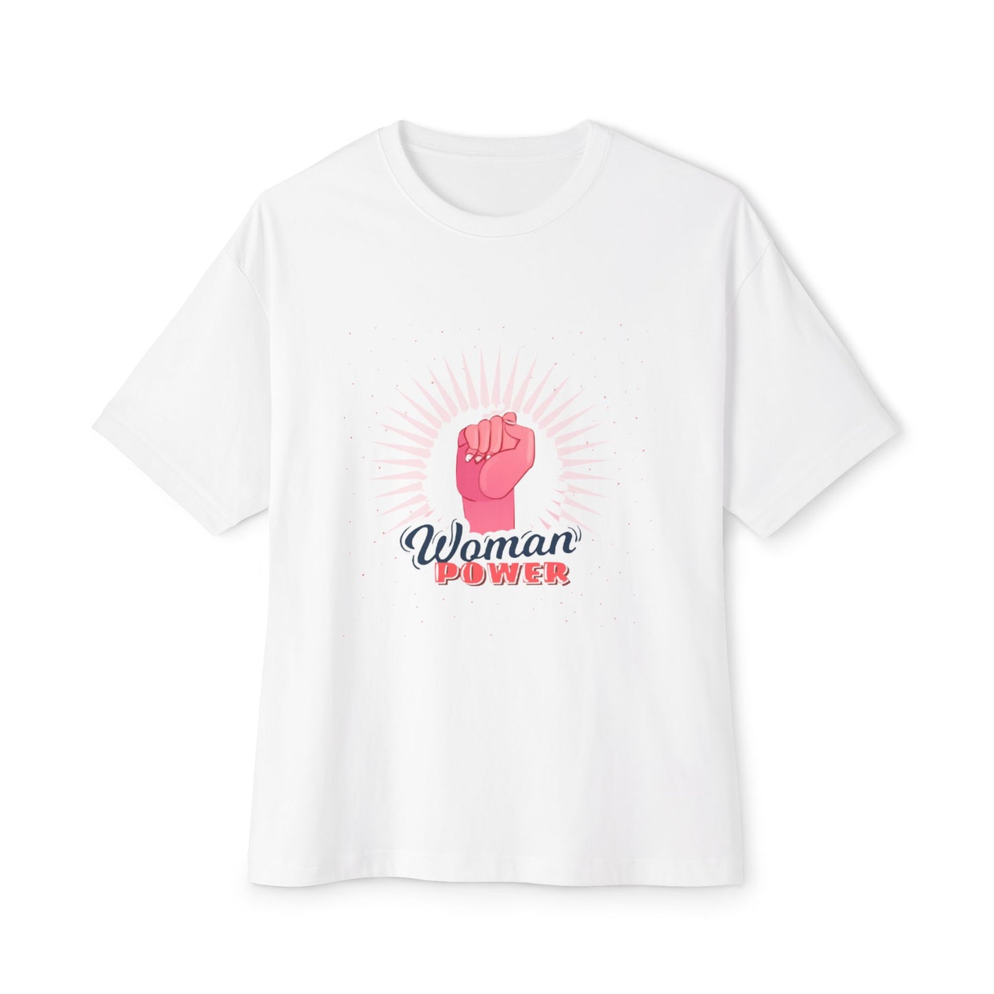 Women Oversized Tee - Woman Power Design