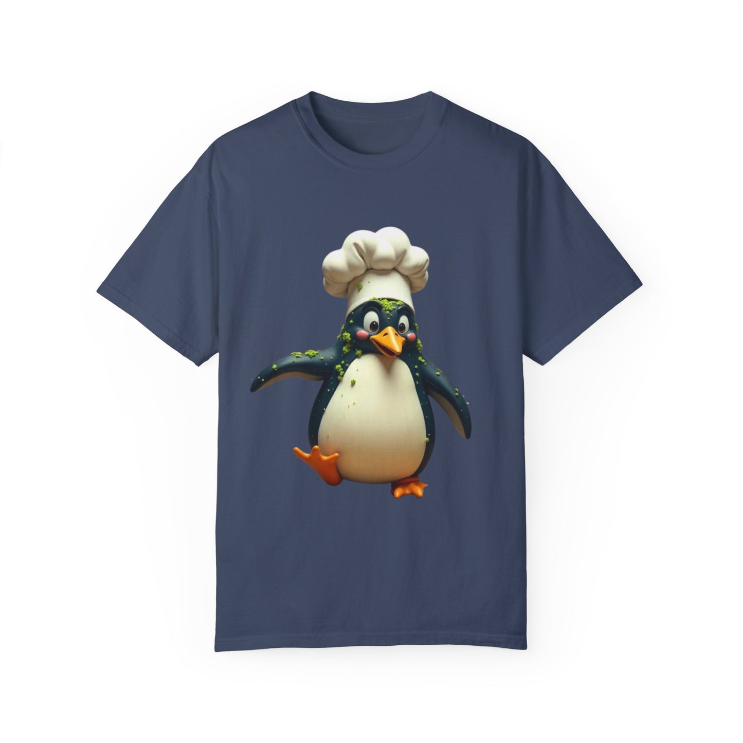 Chef Penguin Garment-Dyed T-Shirt - Cute Cooking Tee for Food Lovers