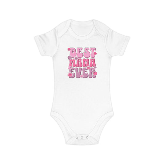 Best Mama Ever Baby Bodysuit - Comfy Cotton Outfit for Newborns