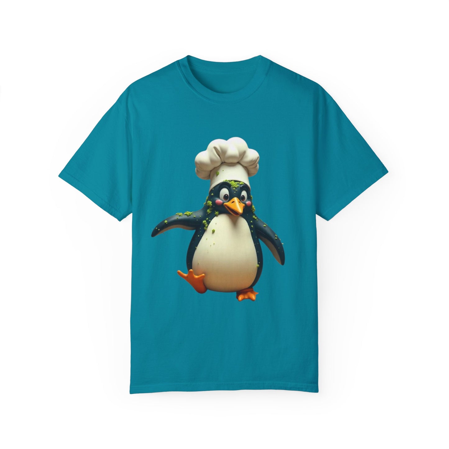 Chef Penguin Garment-Dyed T-Shirt - Cute Cooking Tee for Food Lovers