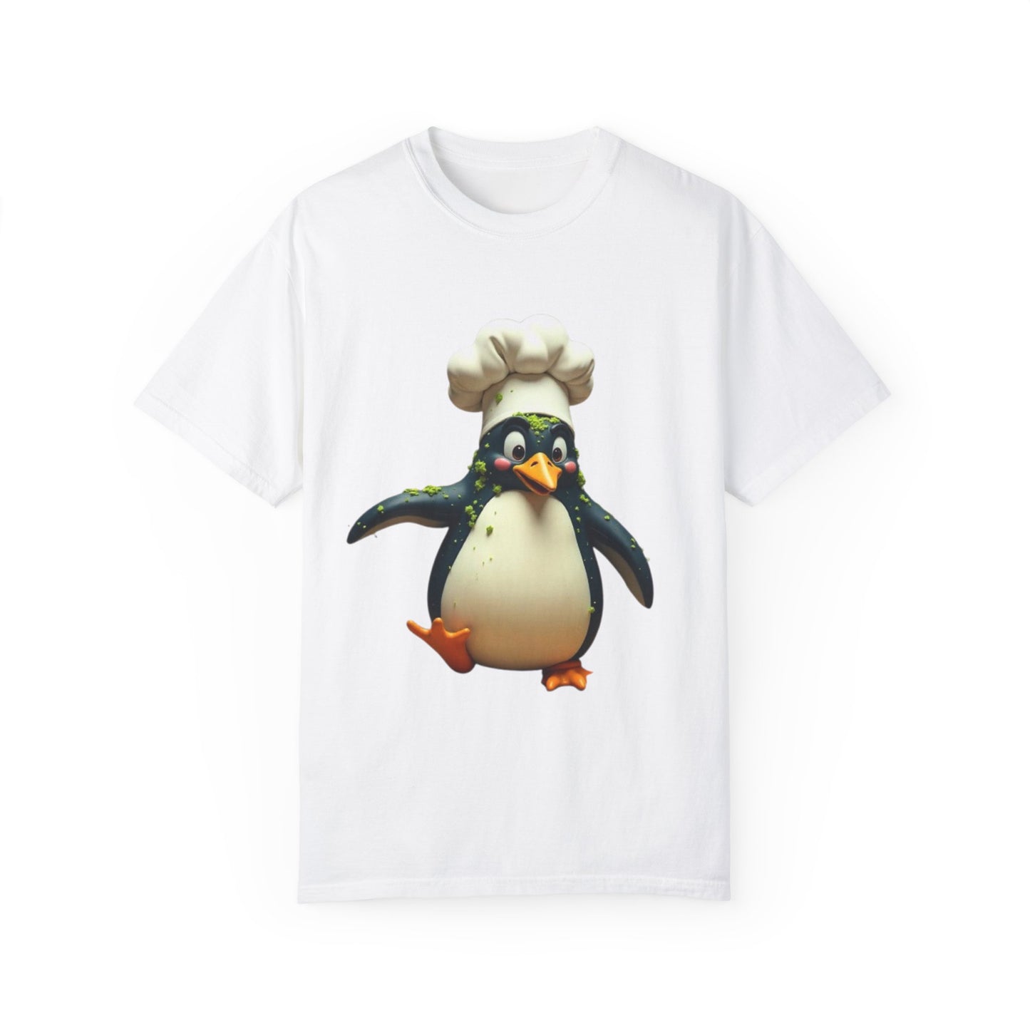 Chef Penguin Garment-Dyed T-Shirt - Cute Cooking Tee for Food Lovers