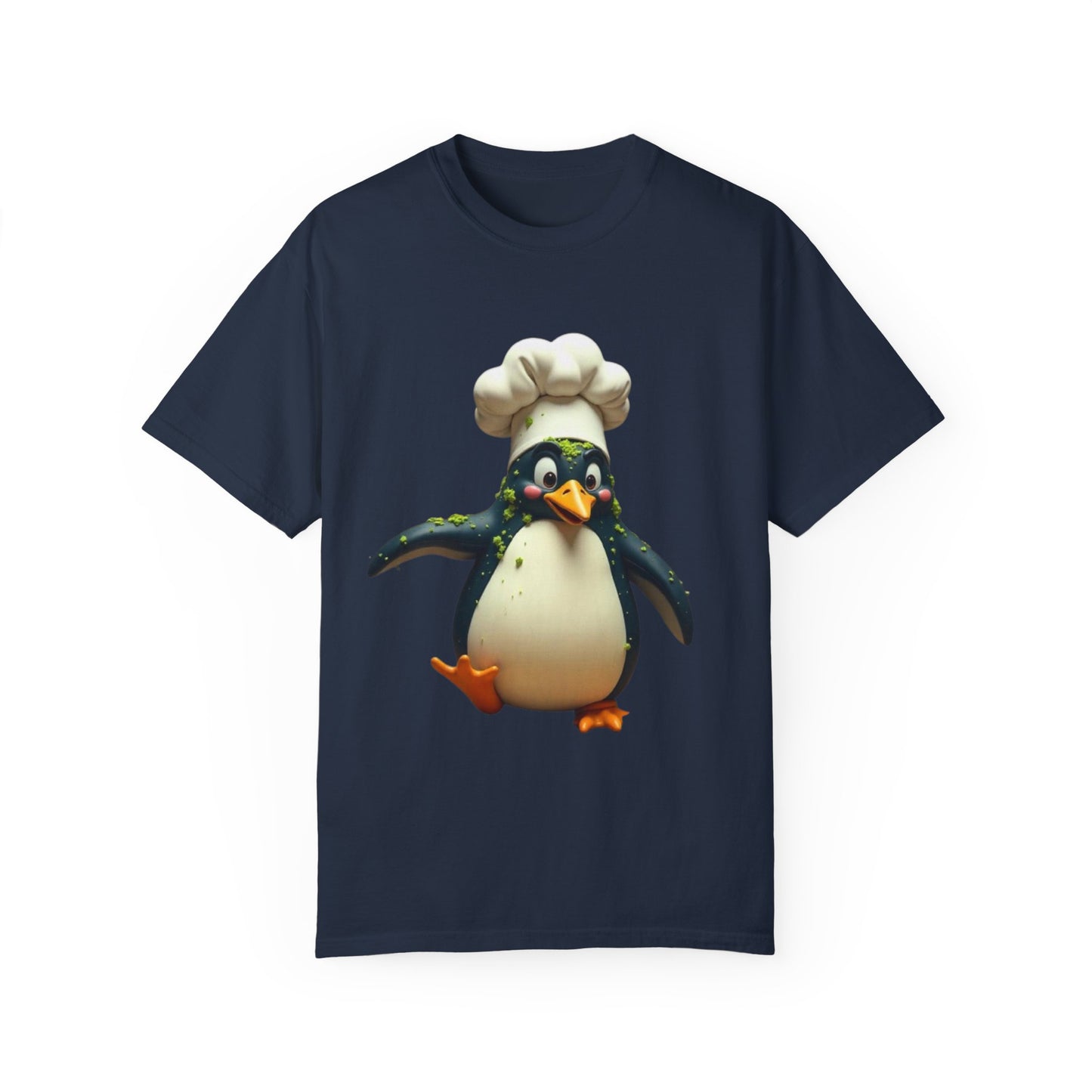 Chef Penguin Garment-Dyed T-Shirt - Cute Cooking Tee for Food Lovers