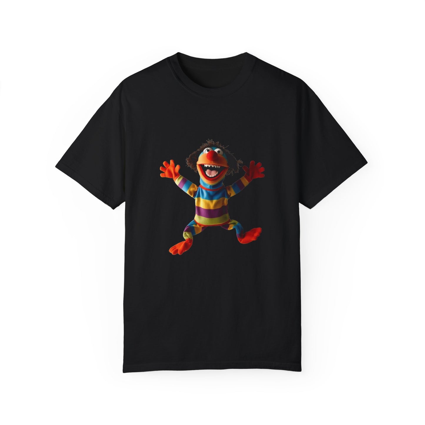 Playful Garment-Dyed T-Shirt - Retro Animal Character Design