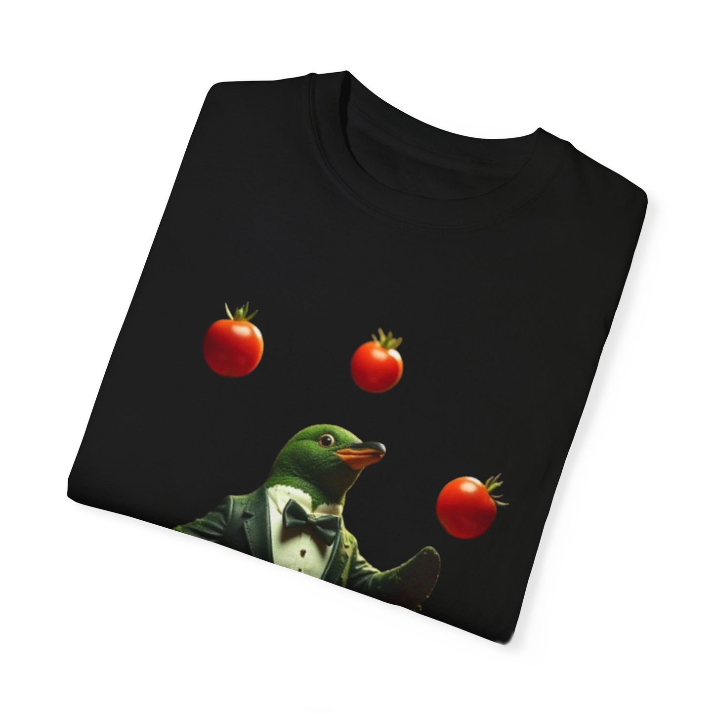 Funny Penguin Juggling Tomatoes T-Shirt