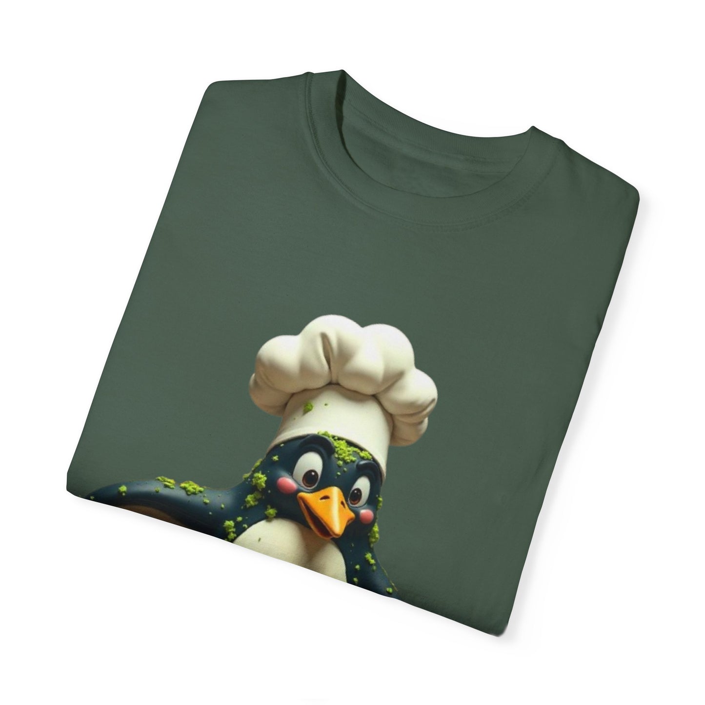 Chef Penguin Garment-Dyed T-Shirt - Cute Cooking Tee for Food Lovers