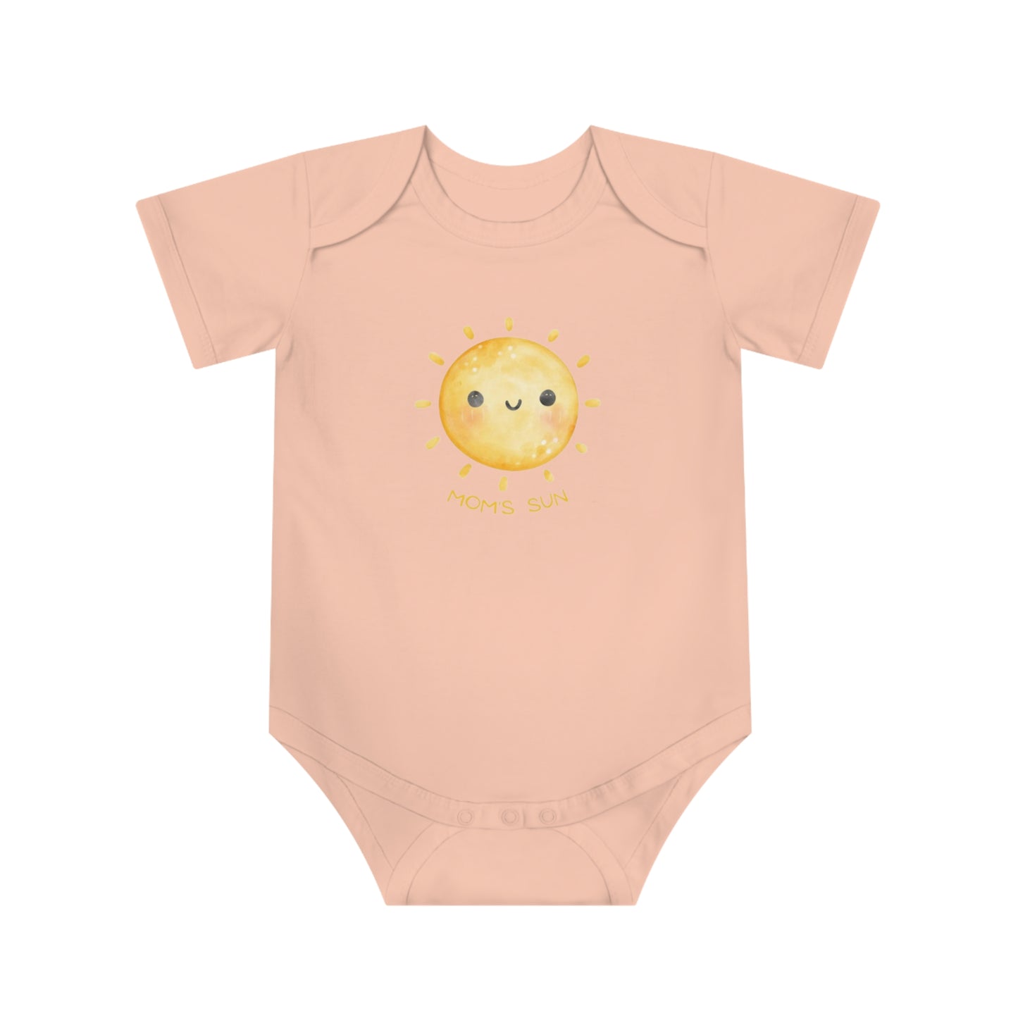 Cute Baby Bodysuit - "Mom's Sun" Short Sleeve for Newborns