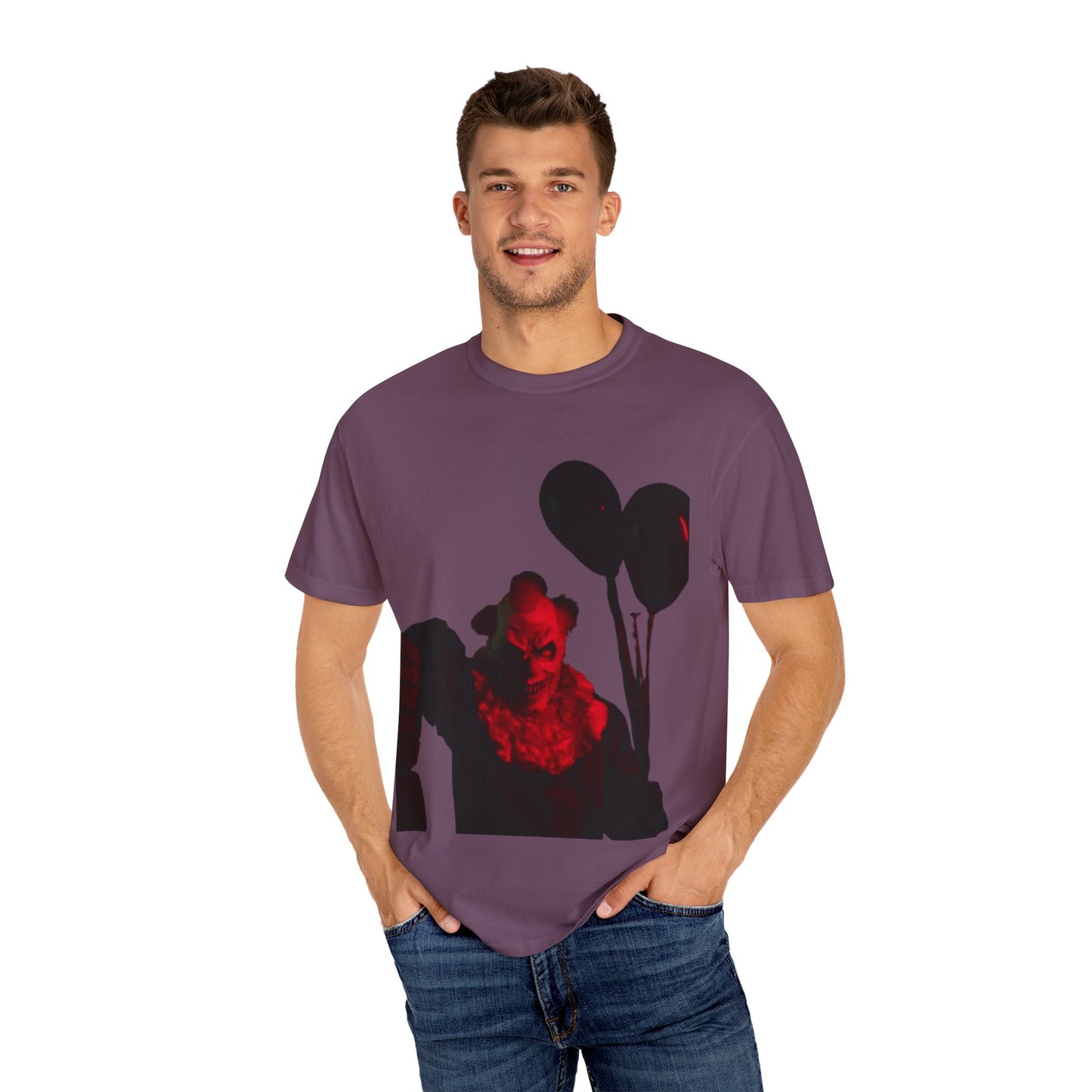 Chilling Horror T-Shirt with Sinister Clown Design