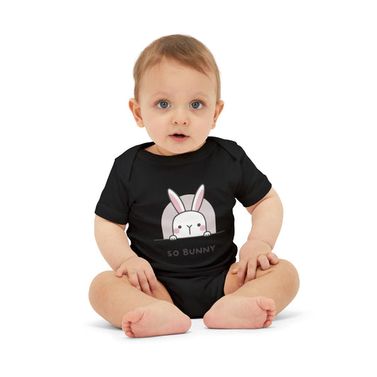 Cute Bunny Infant Onesie - 'So Bunny' Design for Baby Girls and Boys
