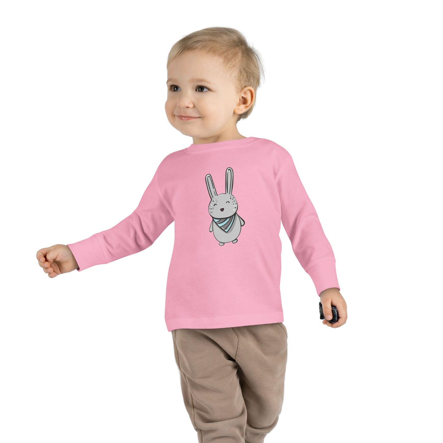 Cute Bunny Toddler Long Sleeve Tee - Perfect for Playtime & Special Occasions