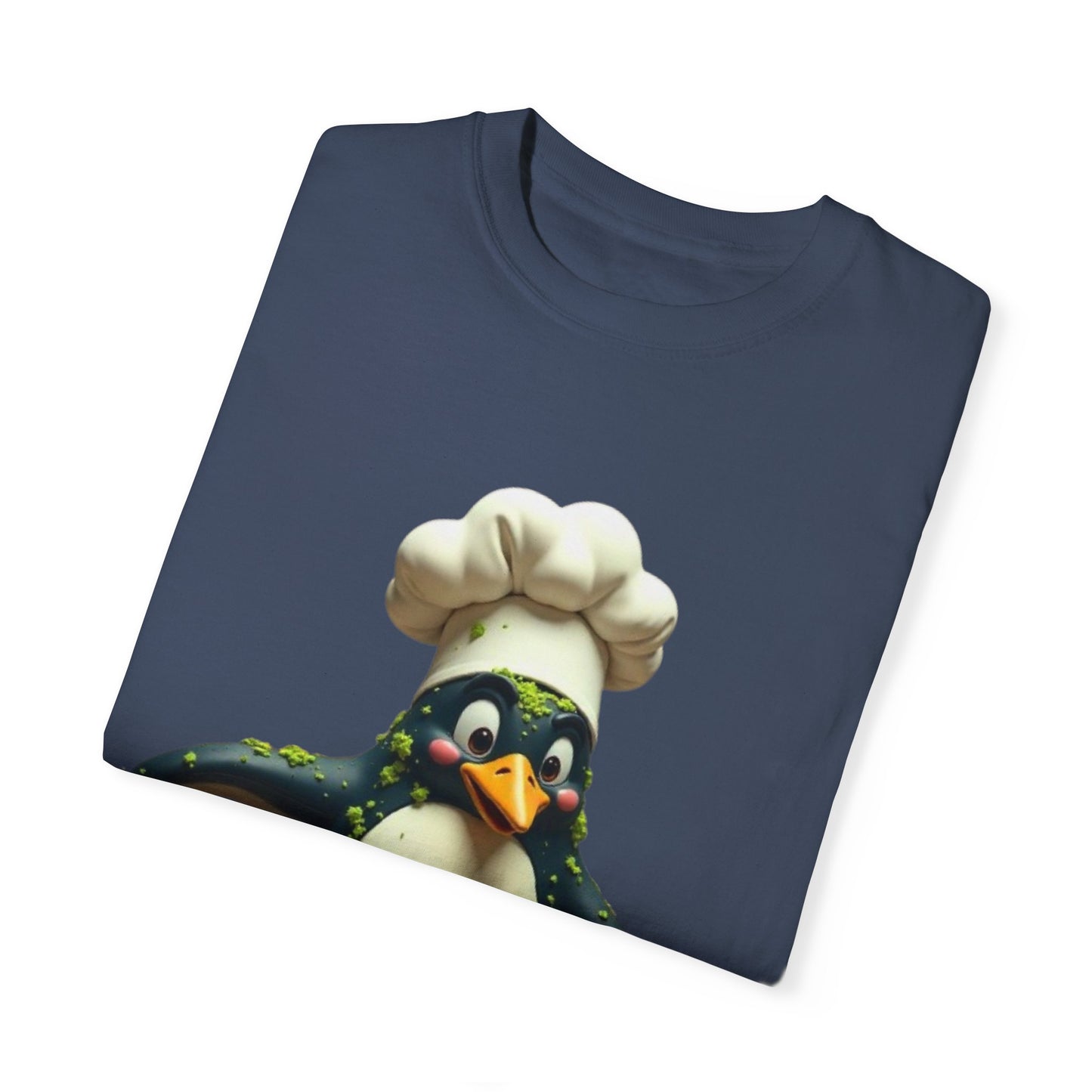Chef Penguin Garment-Dyed T-Shirt - Cute Cooking Tee for Food Lovers