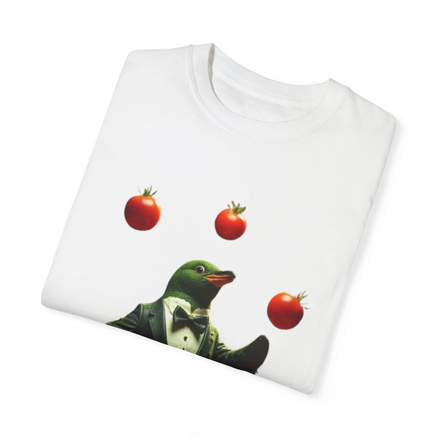 Funny Penguin Juggling Tomatoes T-Shirt