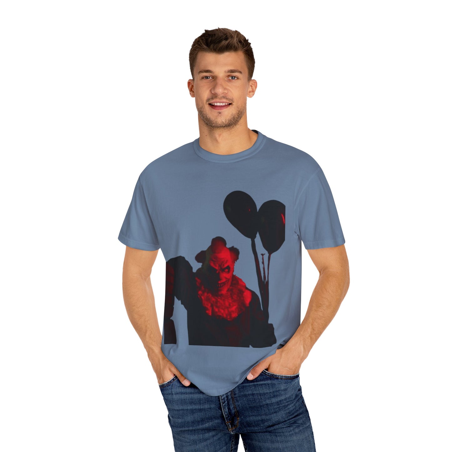 Chilling Horror T-Shirt with Sinister Clown Design