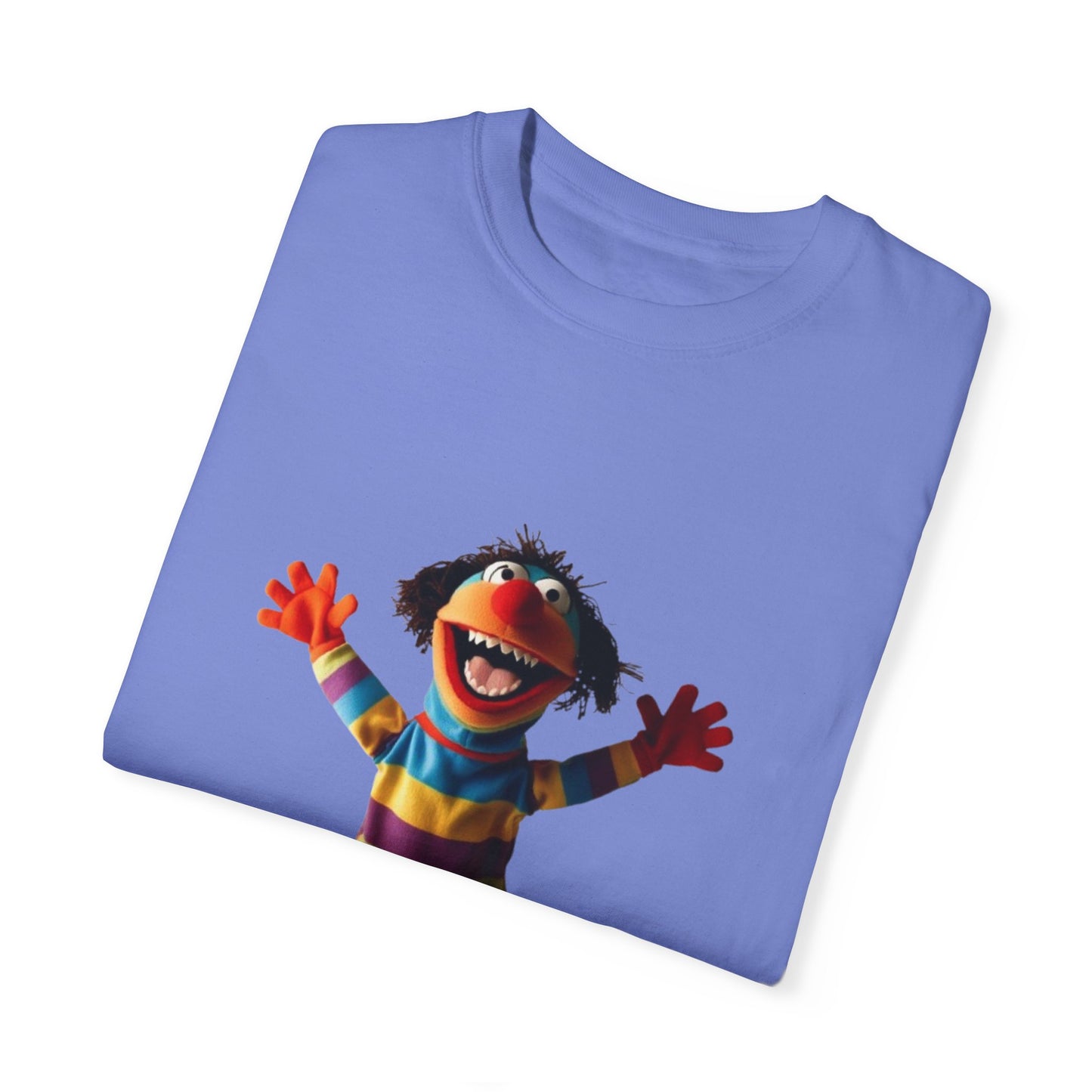 Playful Garment-Dyed T-Shirt - Retro Animal Character Design