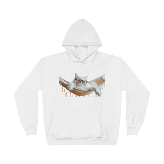 Chill Cat Eco-Friendly Pullover Hoodie
