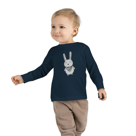 Cute Bunny Toddler Long Sleeve Tee - Perfect for Playtime & Special Occasions