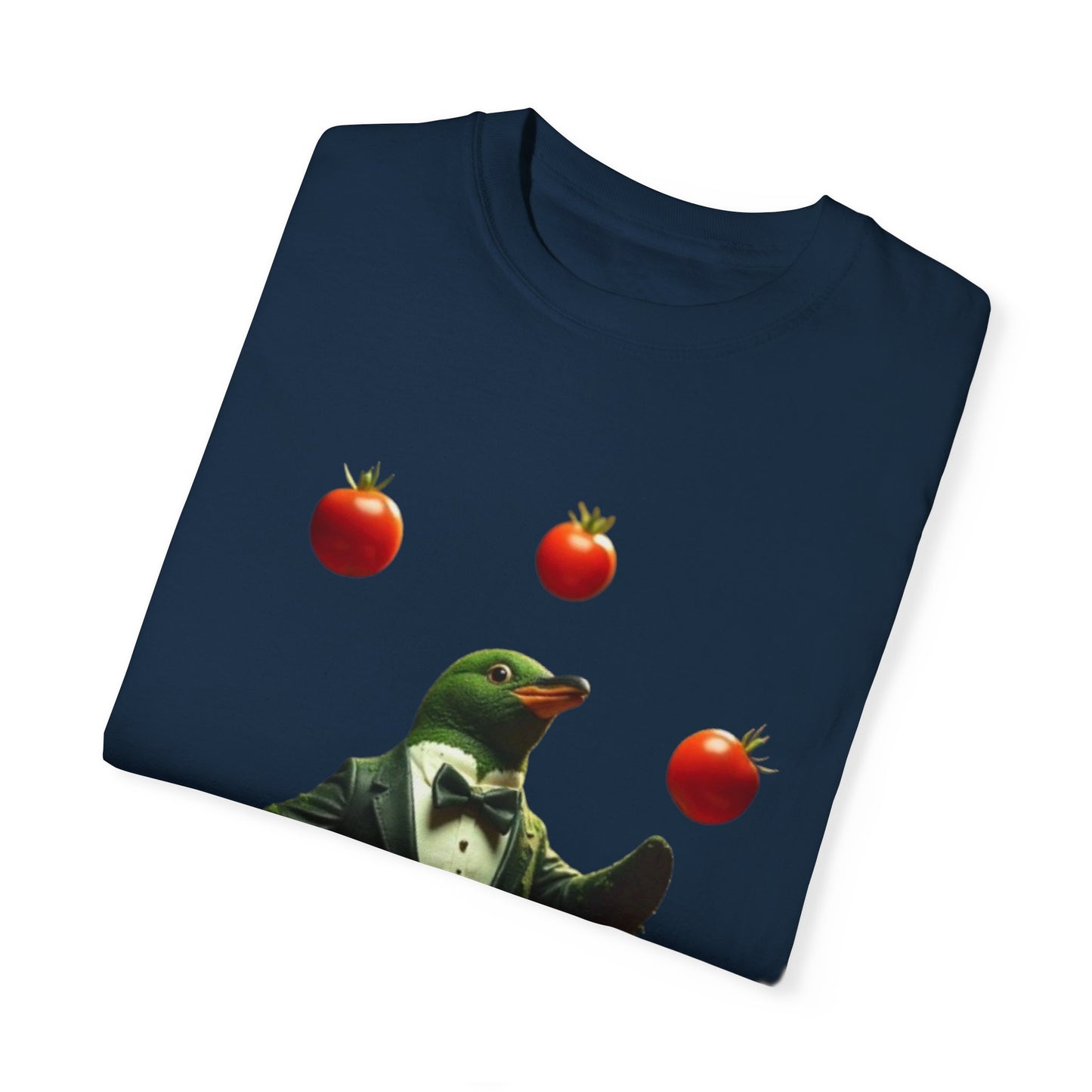Funny Penguin Juggling Tomatoes T-Shirt
